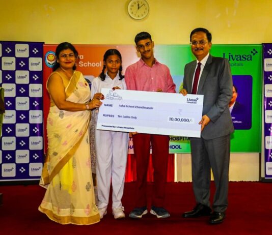 Livasa Hospitals contributes ₹10 lakh to Asha School, Chandimandir